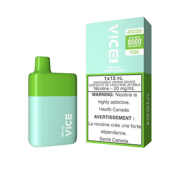VICE Box Disposable Vape - 6K Puffs - 13mL - Mint Ice  Cedarbrae Vapes