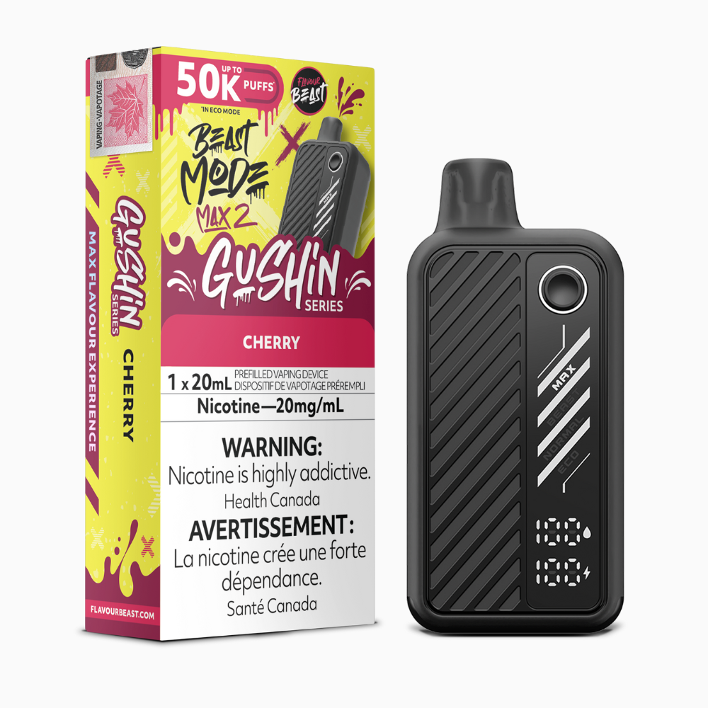 Flavour Beast Beast Mode Max 2 Disposable Vape - 50K Puffs - 20mL - Gushin Cherry