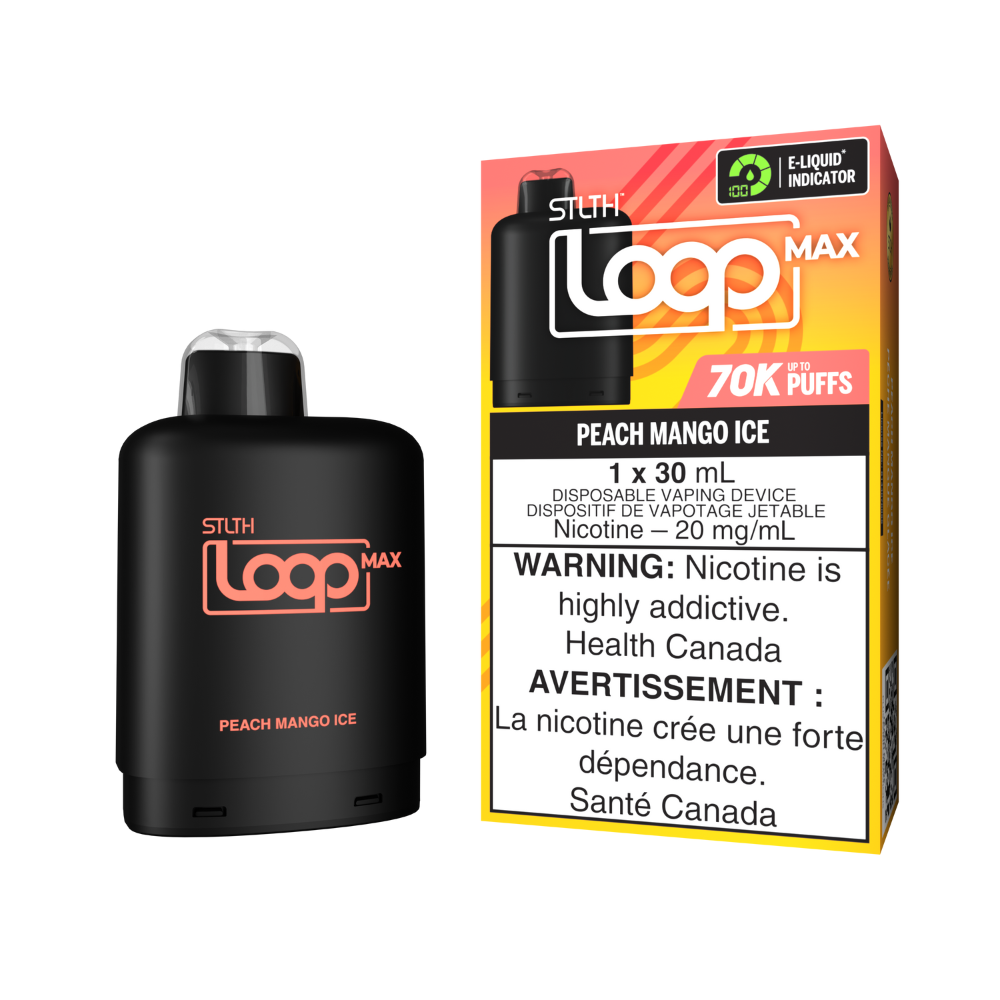 Peach Mango Ice - STLTH Loop Max  Vape Pod - 70K Puffs - 30mL
