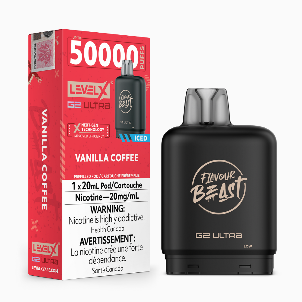 Vanilla Coffee Iced - Flavour Beast Level X G2 Ultra Replacement Vape Pod - 50K Puffs - 20mL