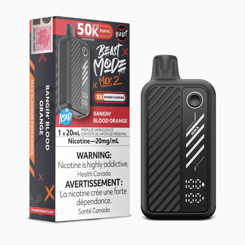 Flavour Beast Beast Mode Max 2 Disposable Vape - 50K Puffs - 20mL - Bangin' Blood Orange