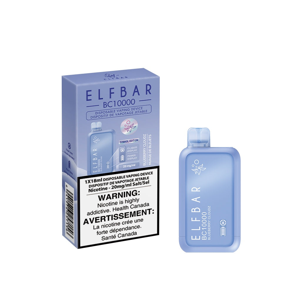 Elf Bar BC10K Disposable Vape - 10K Puffs - 18ml - Blue Cloudz (Blueberry Cloudz)