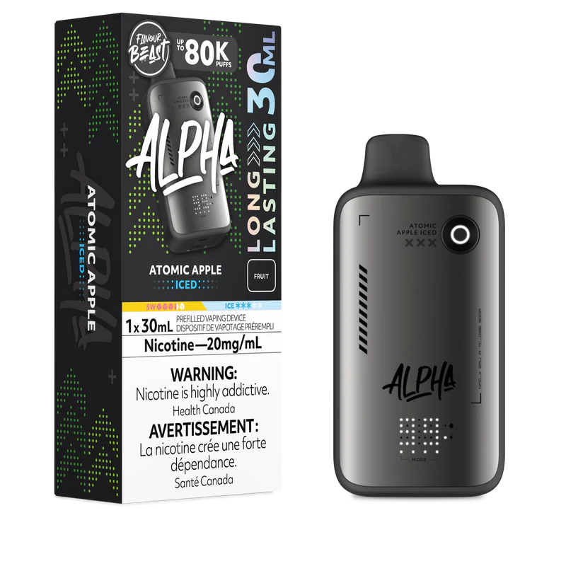 Flavour Beast Alpha Disposable Vape - 80K Puffs - 30mL - Atomic Apple Iced