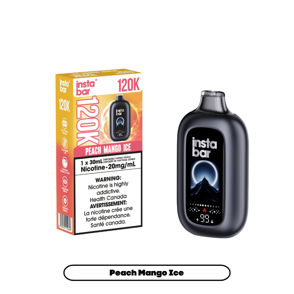 Insta Bar 120K Disposable Vape - 120K Puffs - 30mL - Peach Mango Ice