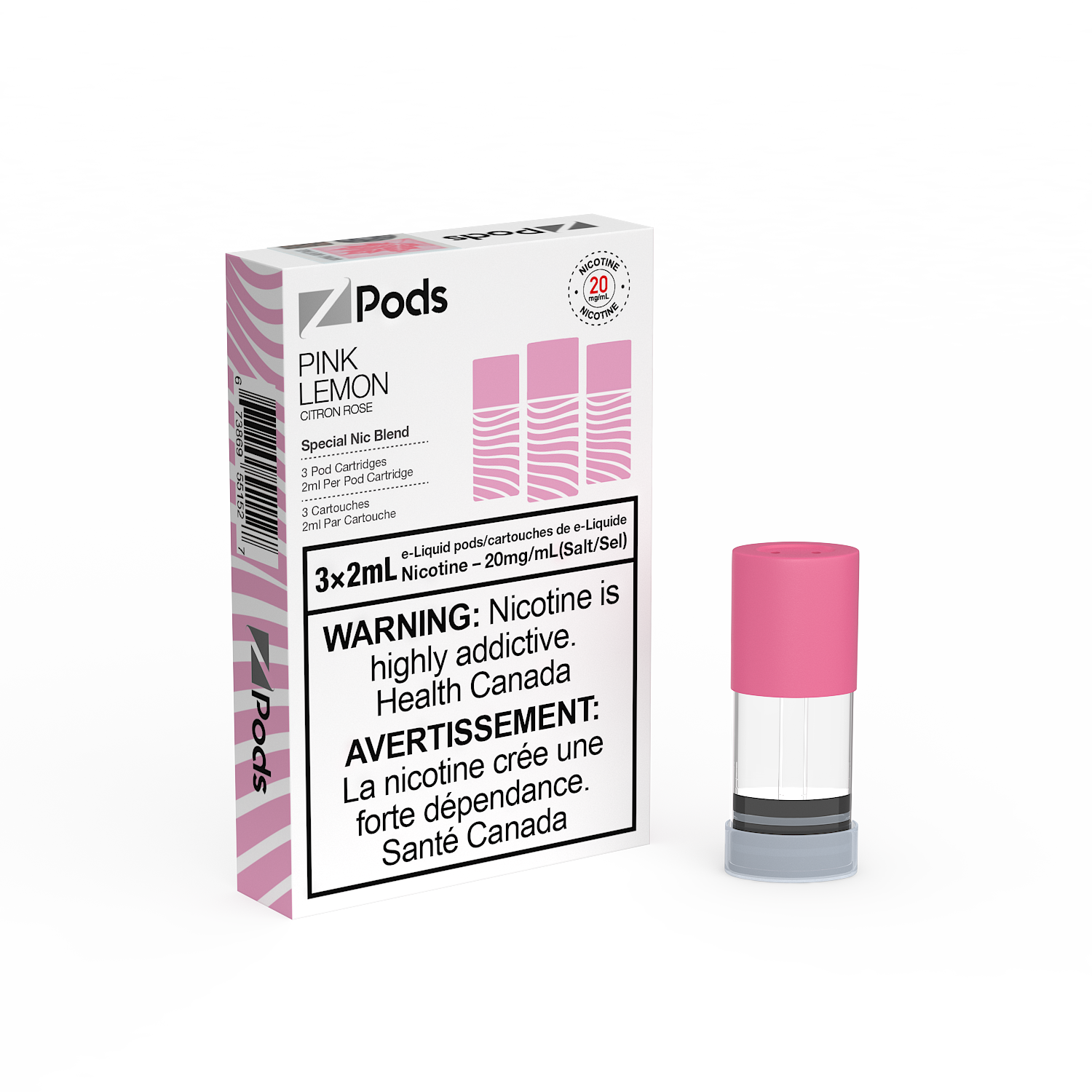 ZPods Pre-Filled Pods - 3 Pack - Pink Lemon - 20mg - 2mL