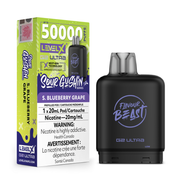 Sour Gushin S. Blueberry Grape - Flavour Beast Level X G2 Ultra Replacement Vape Pod - 50K Puffs - 20mL
