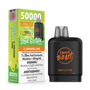 Sour Gushin S. Orange Lime - Flavour Beast Level X G2 Ultra Replacement Vape Pod - 50K Puffs - 20mL