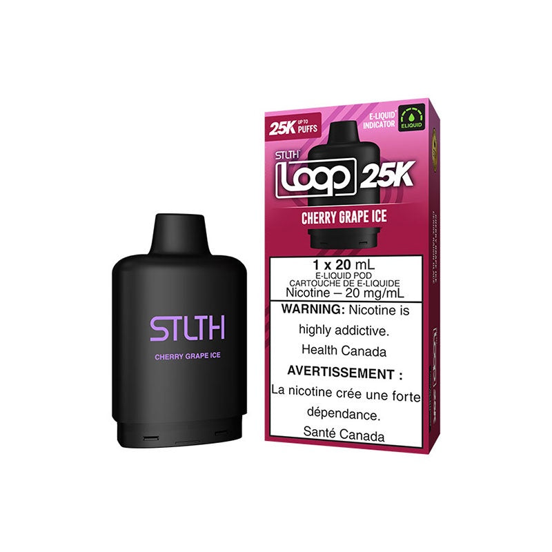 Cherry Grape Ice - STLTH Loop2 25K Vape Pod - 25K Puffs - 20mL