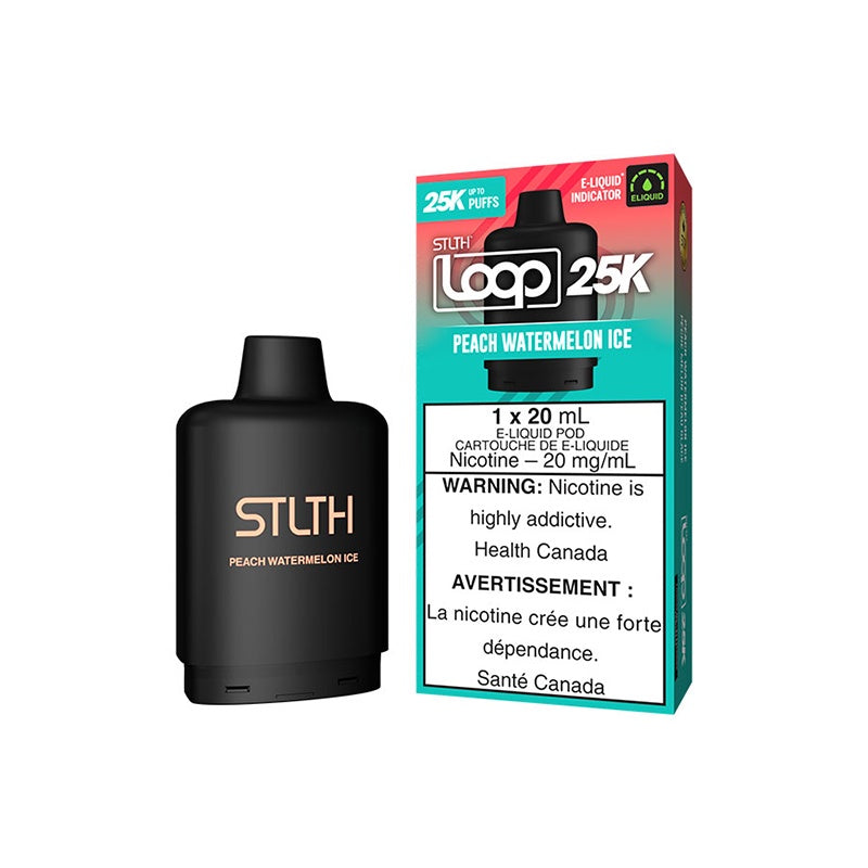 Peach Watermelon Ice - STLTH Loop2 25K Vape Pod - 25K Puffs - 20mL