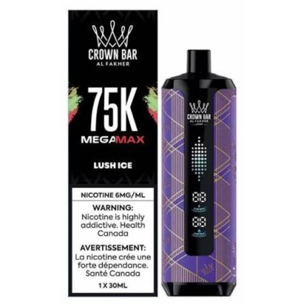 Al Fakher Crown Bar Mega Max 75k Disposable Vape - Lush Ice