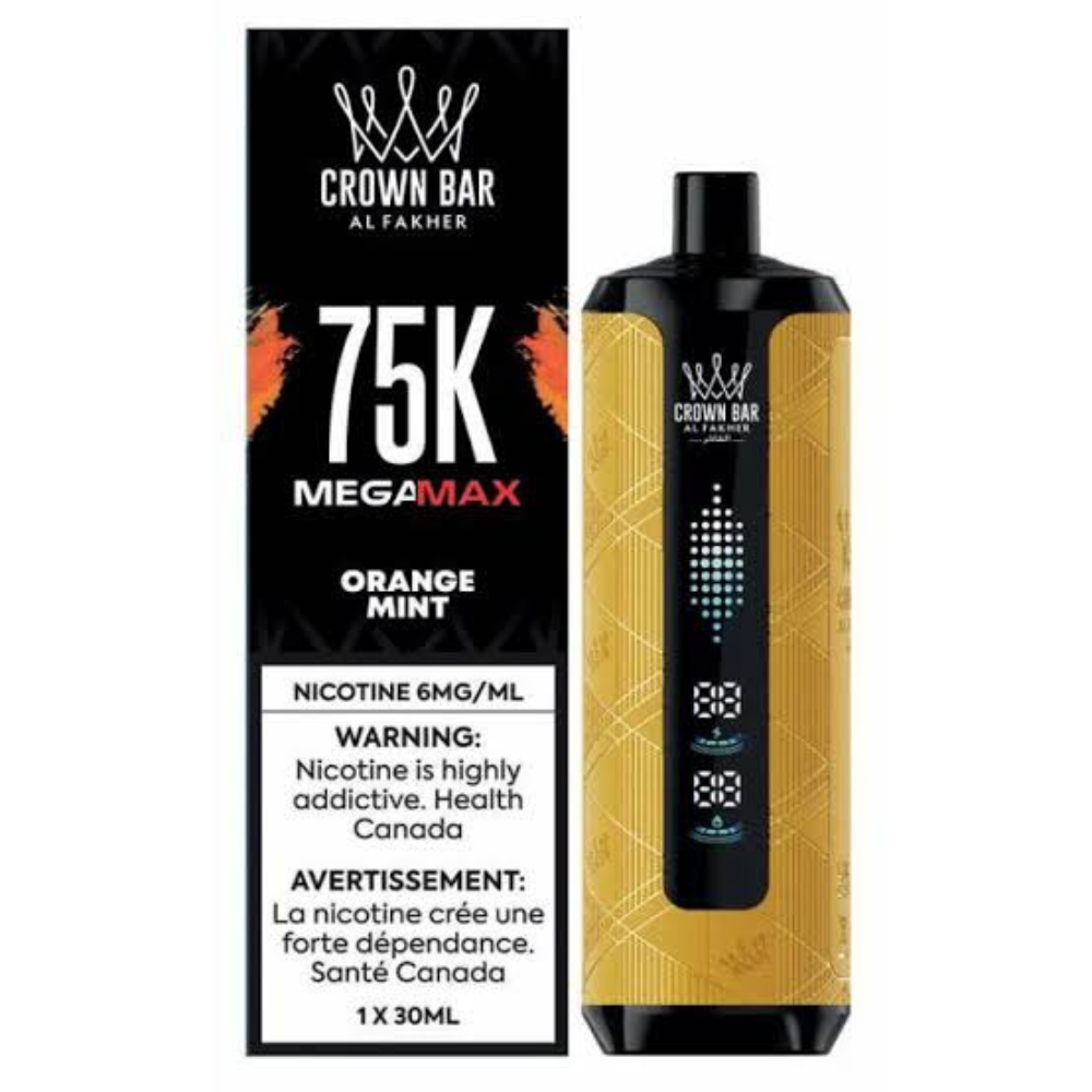 Al Fakher Crown Bar Mega Max 75k Disposable Vape - Orange Mint