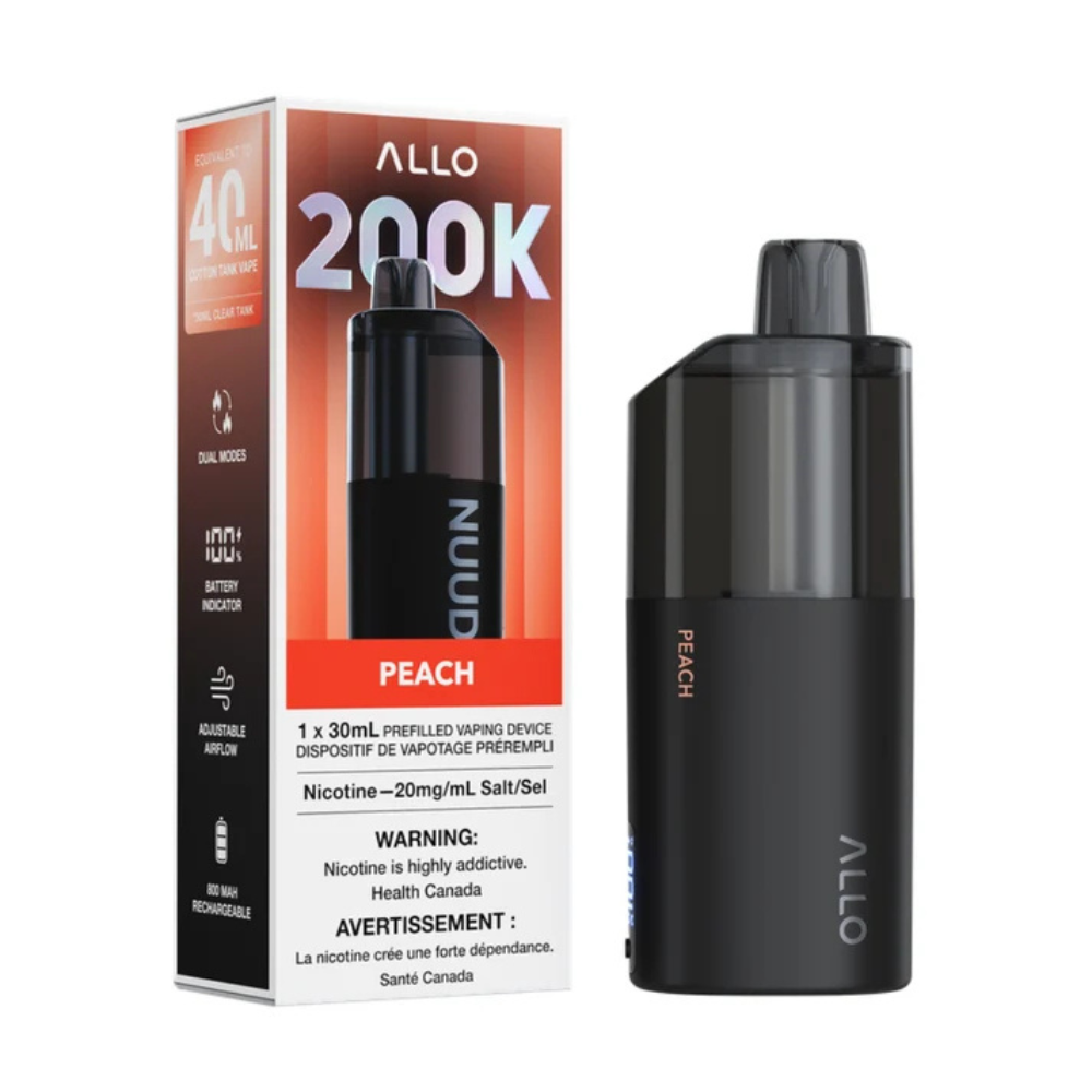 ALLO NUUD 200K Disposable Vape- 200K Puffs - 30mL - Peach