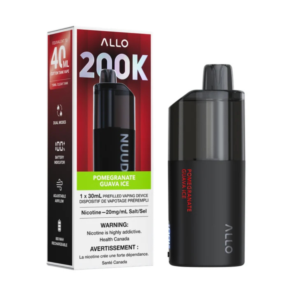 ALLO NUUD 200K Disposable Vape- 200K Puffs - 30mL - Pomegranate Guava Ice