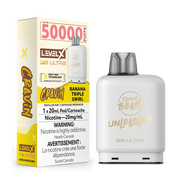 Banana Triple Swirl - Flavour Beast Level X G2 Ultra Unleashed Cravin Vape Pod - 50K Puffs - 20mL