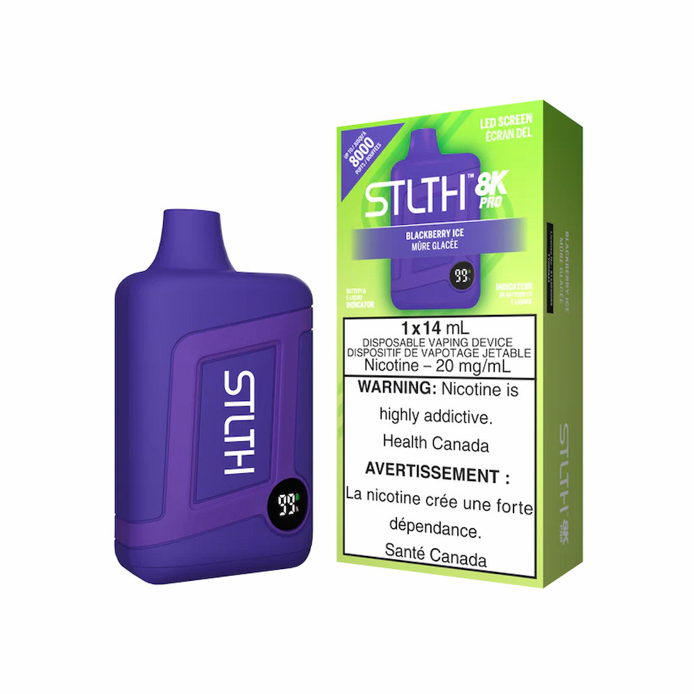 STLTH 8K Pro Disposable Vape - 8K Puffs - 14mL - Blackberry Ice