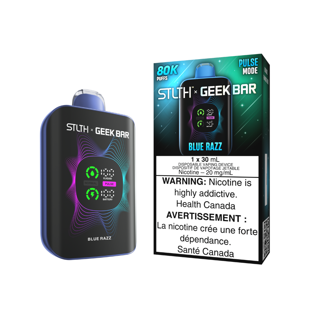 STLTH X Geek Bar Disposable Vape - 80K Puffs - 30mL - Blue Razz