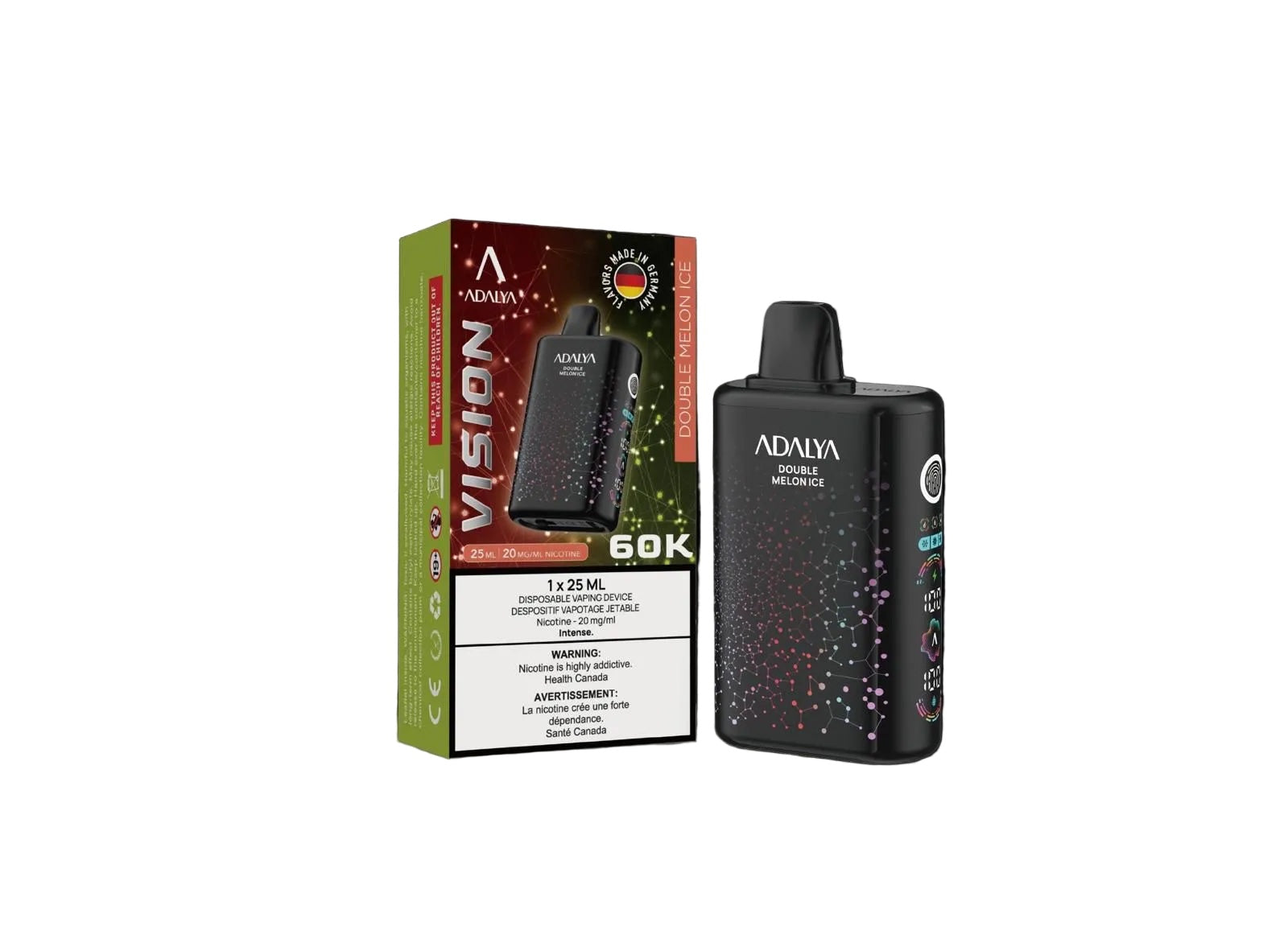Adalya Vision 60K Disposable Vape - Double Melon Ice