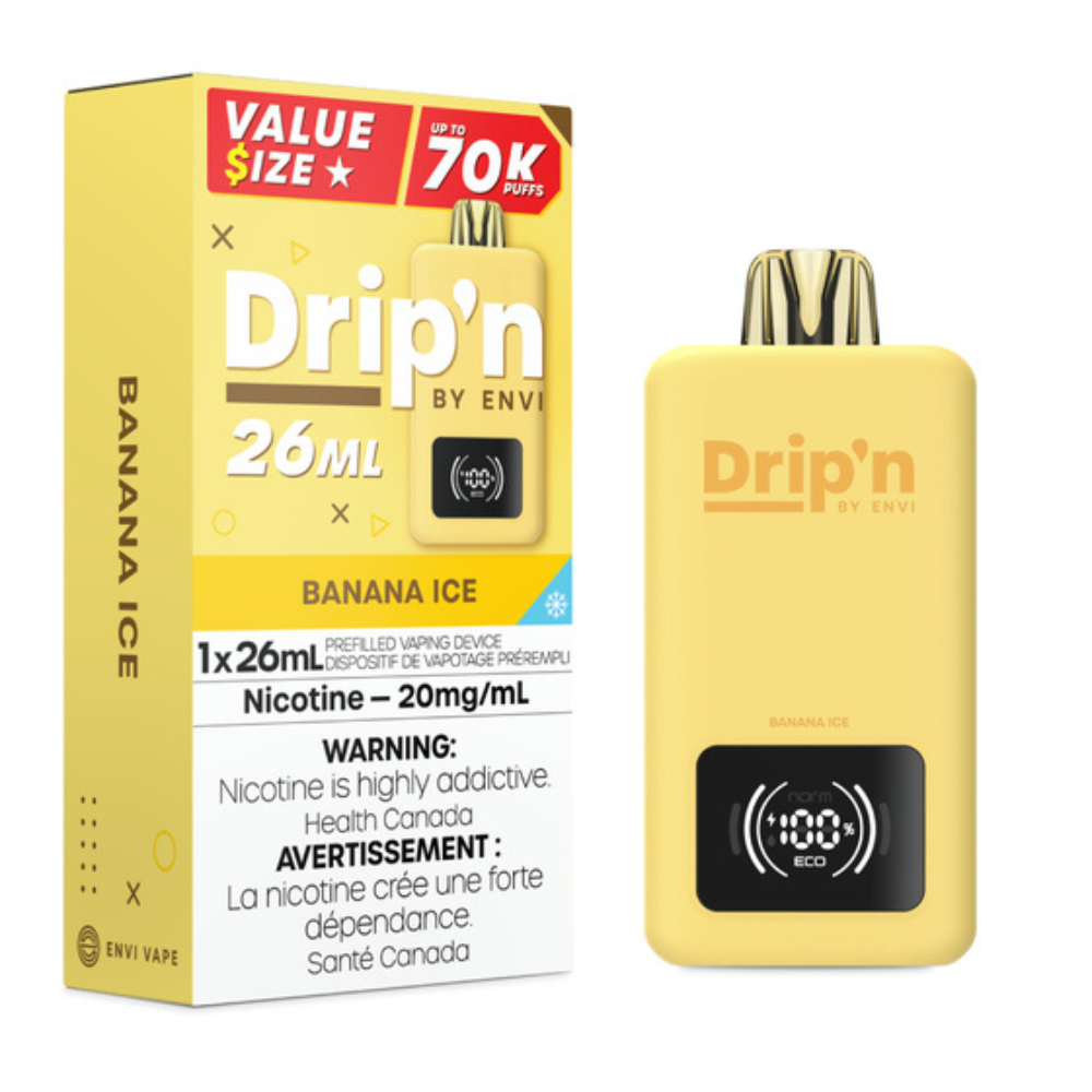 Drip'n by Envi 26mL Disposable Vape - 70K Puffs - 26mL - Banana Ice