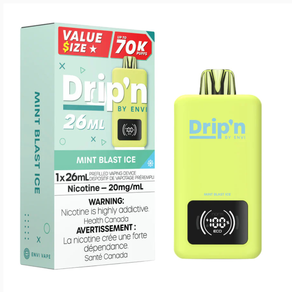 Drip'n by Envi 26mL Disposable Vape - 70K Puffs - 26mL - Mint Blast Ice