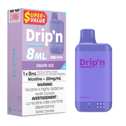 Drip'n by Envi 8mL Disposable Vape - 16K Puffs - 8mL - Grape Ice
