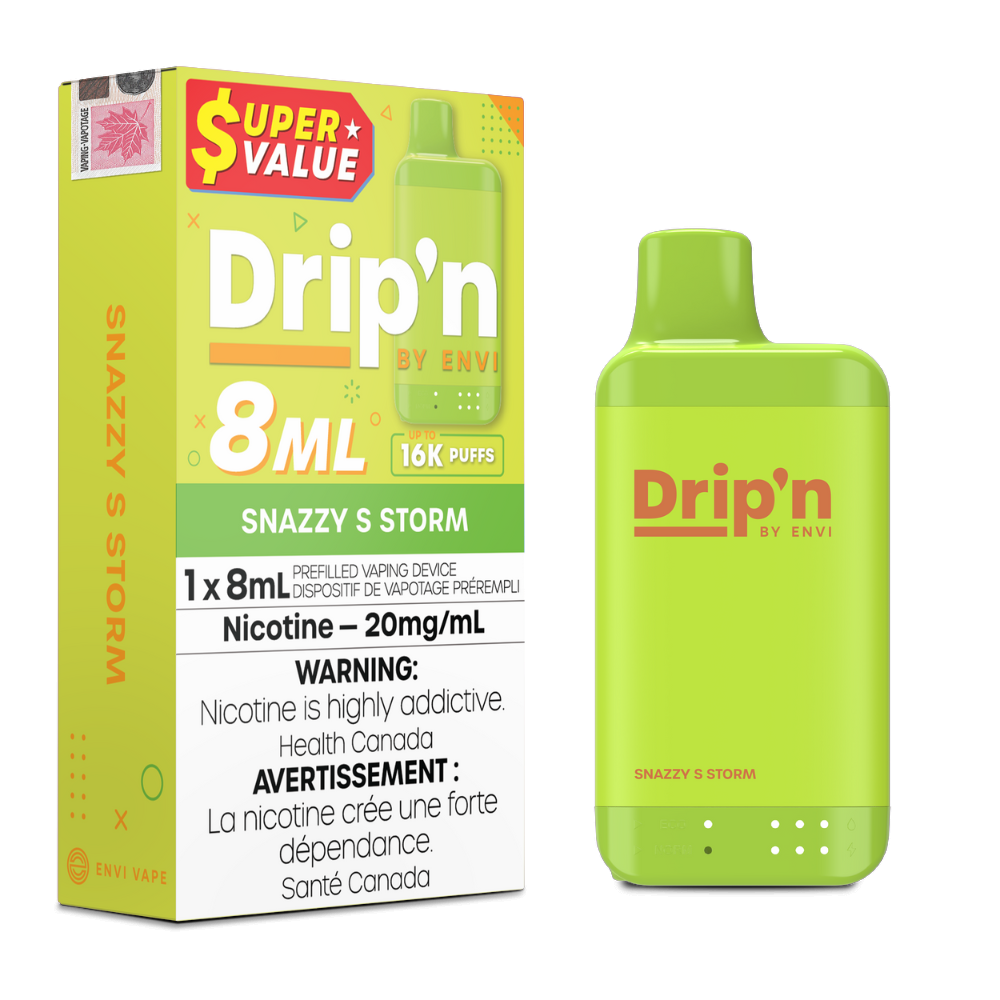 Drip'n by Envi 8mL Disposable Vape - 16K Puffs - 8mL - Snazzy S Storm
