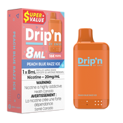 Drip'n by Envi 8mL Disposable Vape - 16K Puffs - 8mL - Peach Blue Razz Ice