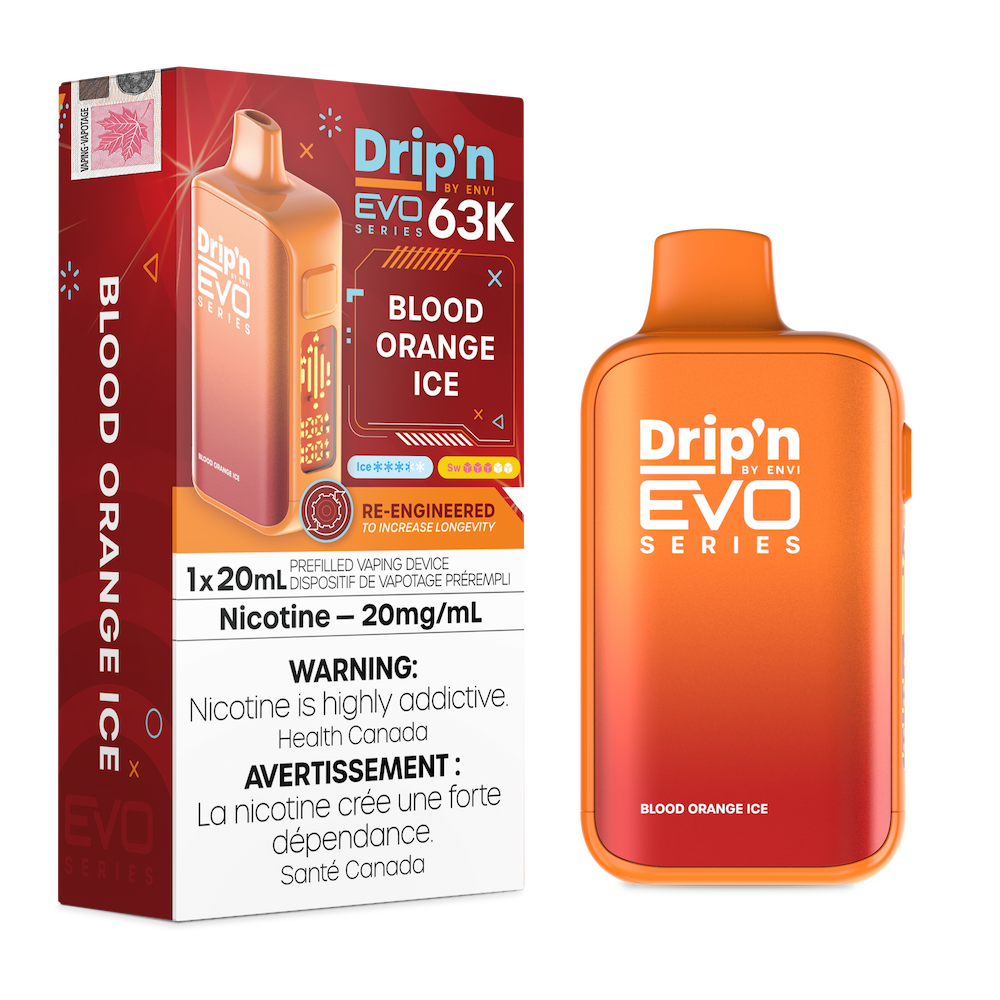 Drip'n by Envi EVO 63K Disposable Vape - 63K Puffs - 20mL - Blood Orange Ice