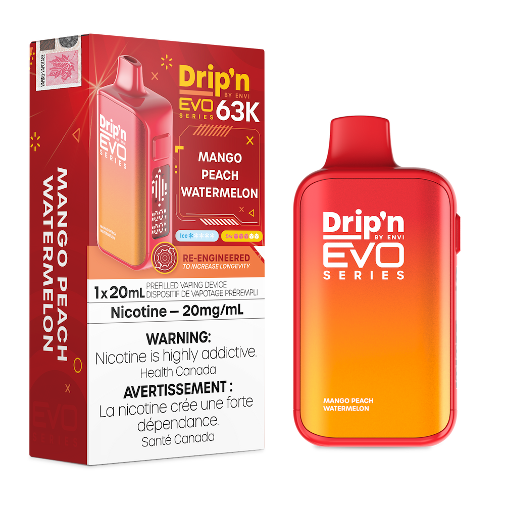Drip'n by Envi EVO 63K Disposable Vape - 63K Puffs - 20mL - Mango Peach Watermelon