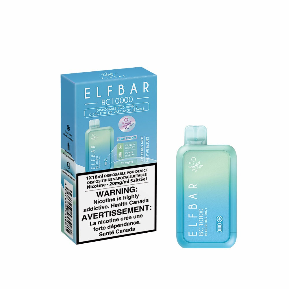 Elf Bar BC10K Disposable Vape - 10K Puffs - 18ml - Blueberry Mint