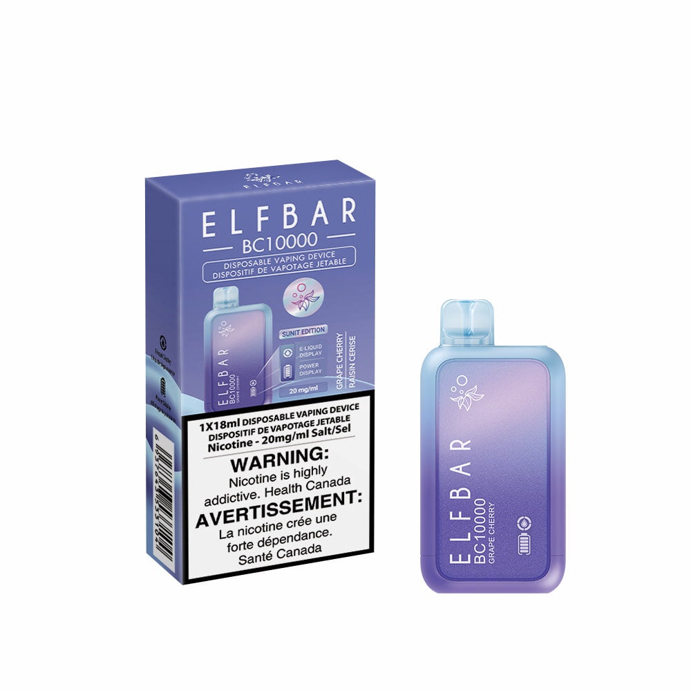 Elf Bar BC10K Disposable Vape - 10K Puffs - 18ml - Grape Cherry