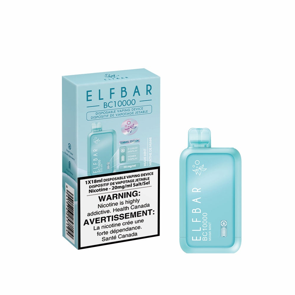 Elf Bar BC10K Disposable Vape - 10K Puffs - 18ml - Miami Mint