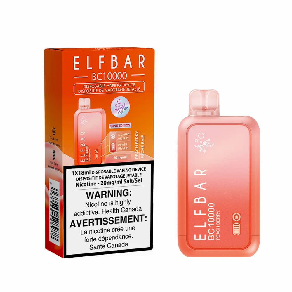 Elf Bar BC10K Disposable Vape - 10K Puffs - 18ml - Peach Berry