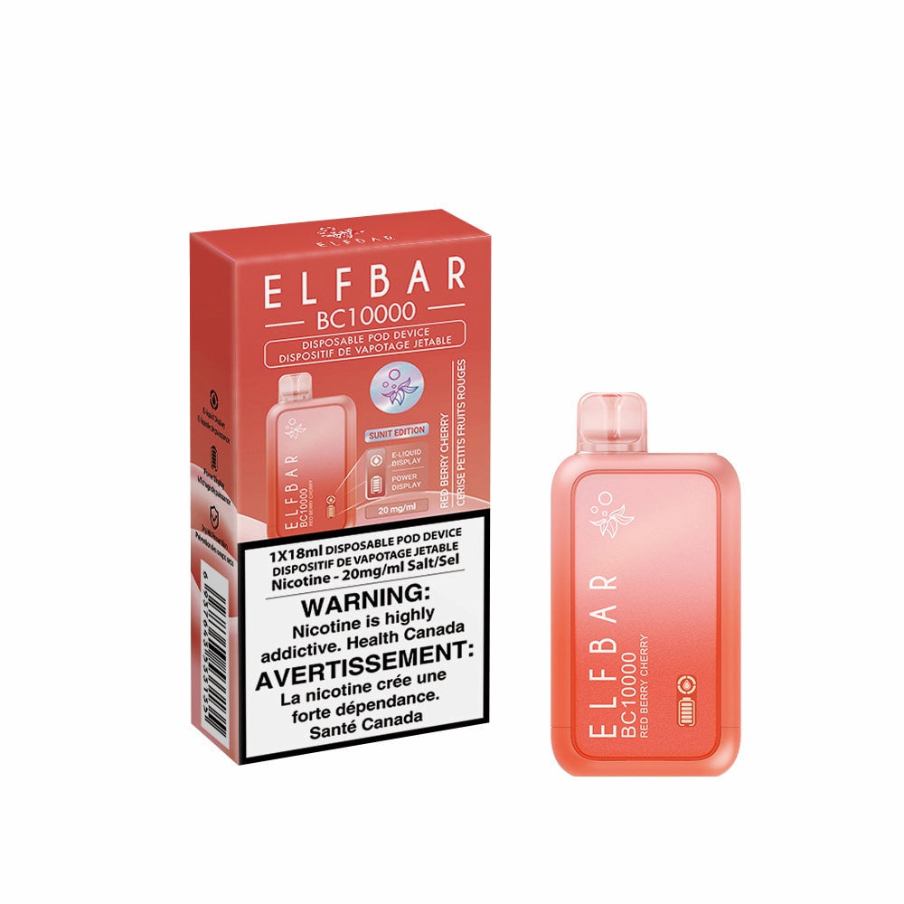 Elf Bar BC10K Disposable Vape - 10K Puffs - 18ml - Red Berry Cherry