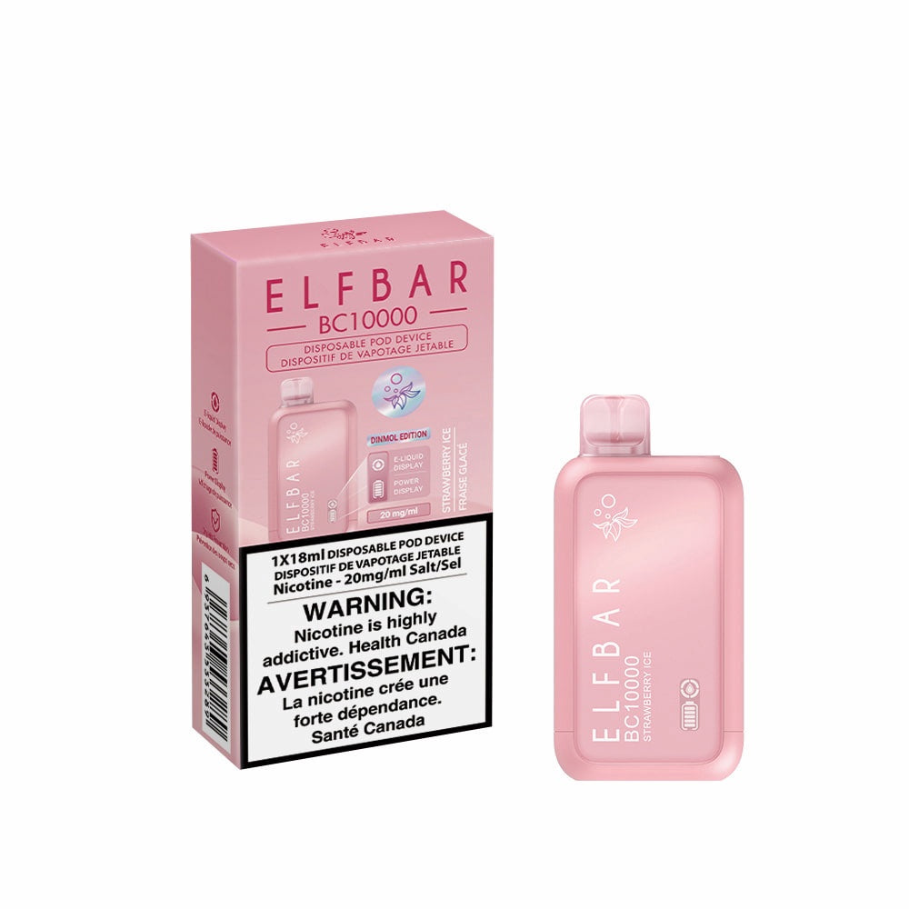 Elf Bar BC10K Disposable Vape - 10K Puffs - 18ml - Strawberry Ice