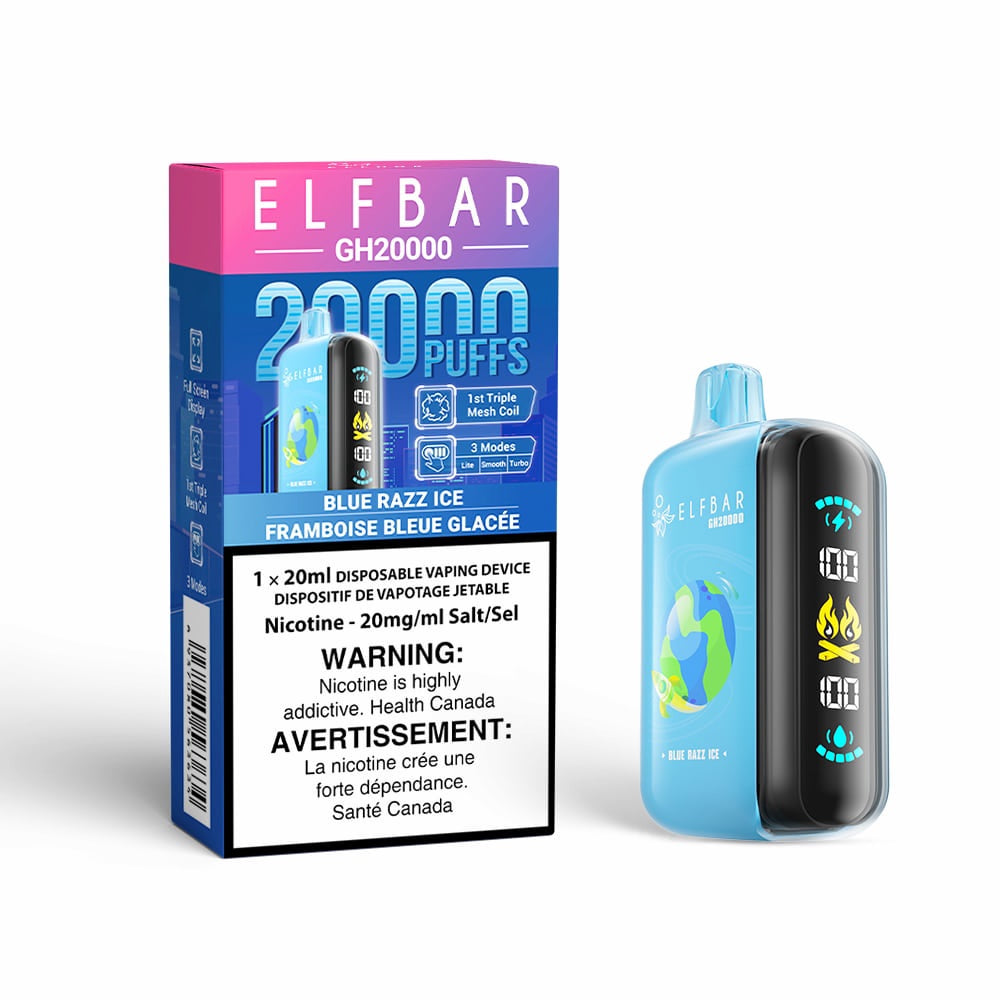 Elf Bar GH20k Disposable Vape - 20K Puffs - 20ml - Blue Razz Ice