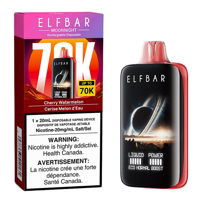 Elf Bar MoonNight 70K Disposable Vape - 70K Puffs - 20ml - Cherry Watermelon