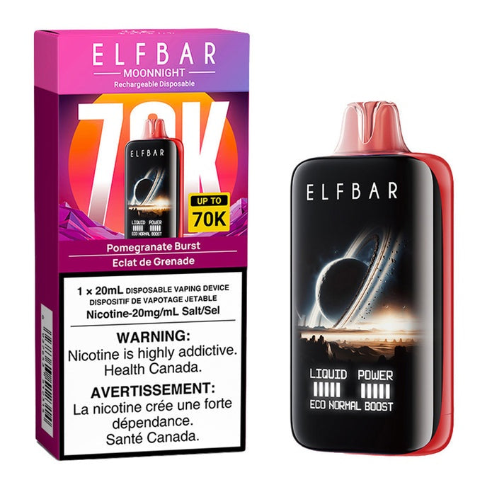 Elf Bar MoonNight 70K Disposable Vape - 70K Puffs - 20ml - Pomegranate Burst