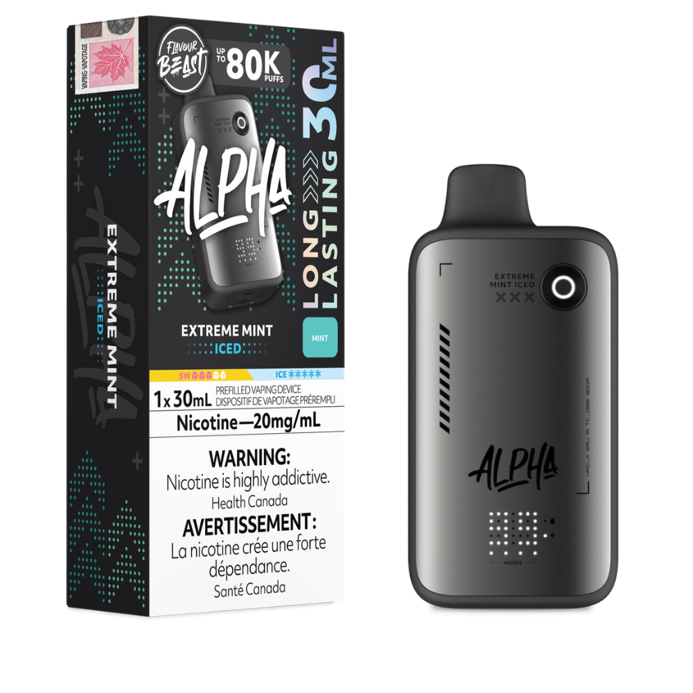 Flavour Beast Alpha Disposable Vape - 80K Puffs - 30mL - Extreme Mint Iced