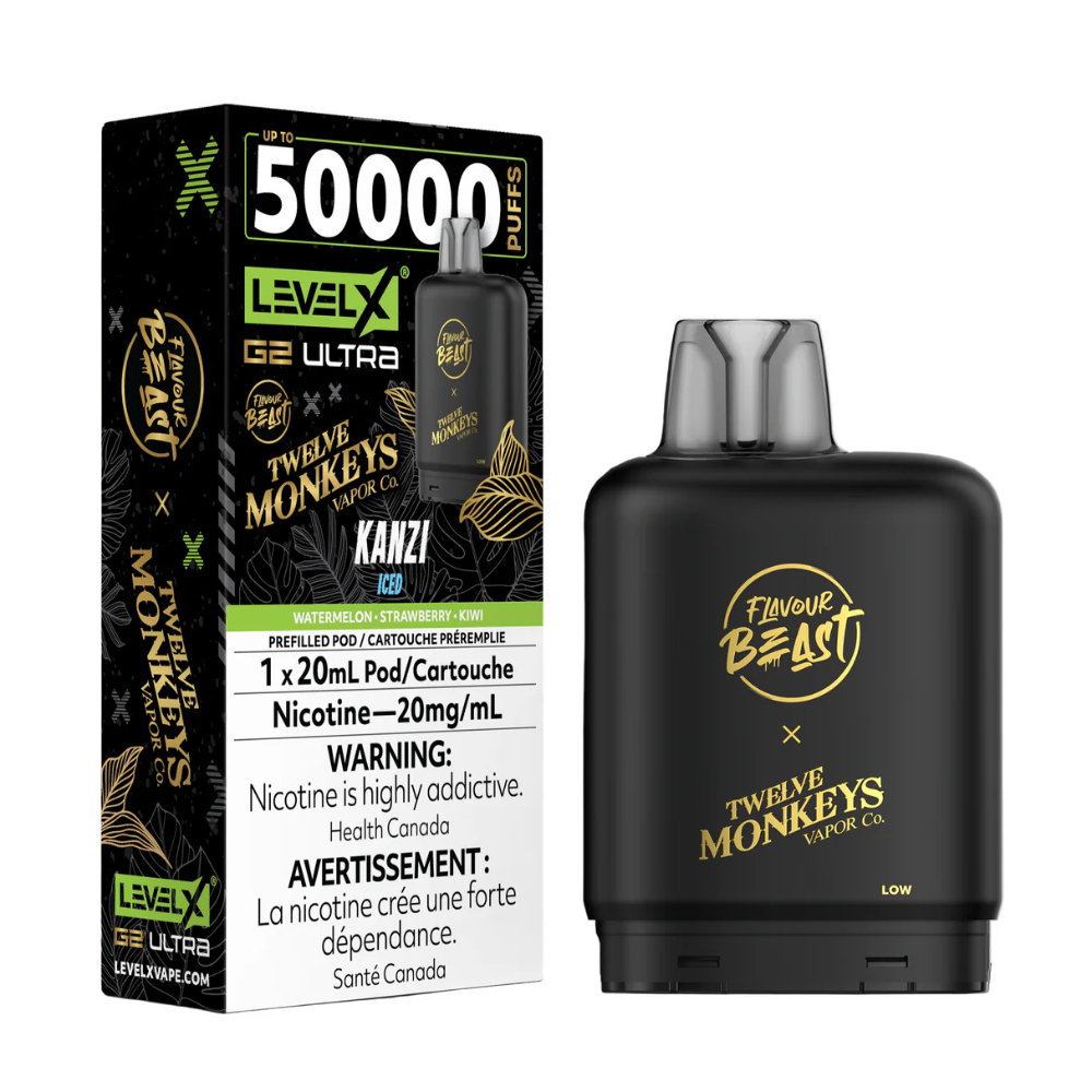 Kanzi Iced - Flavour Beast Level X G2 Ultra Replacement Vape Pod - 50K Puffs - 20mL
