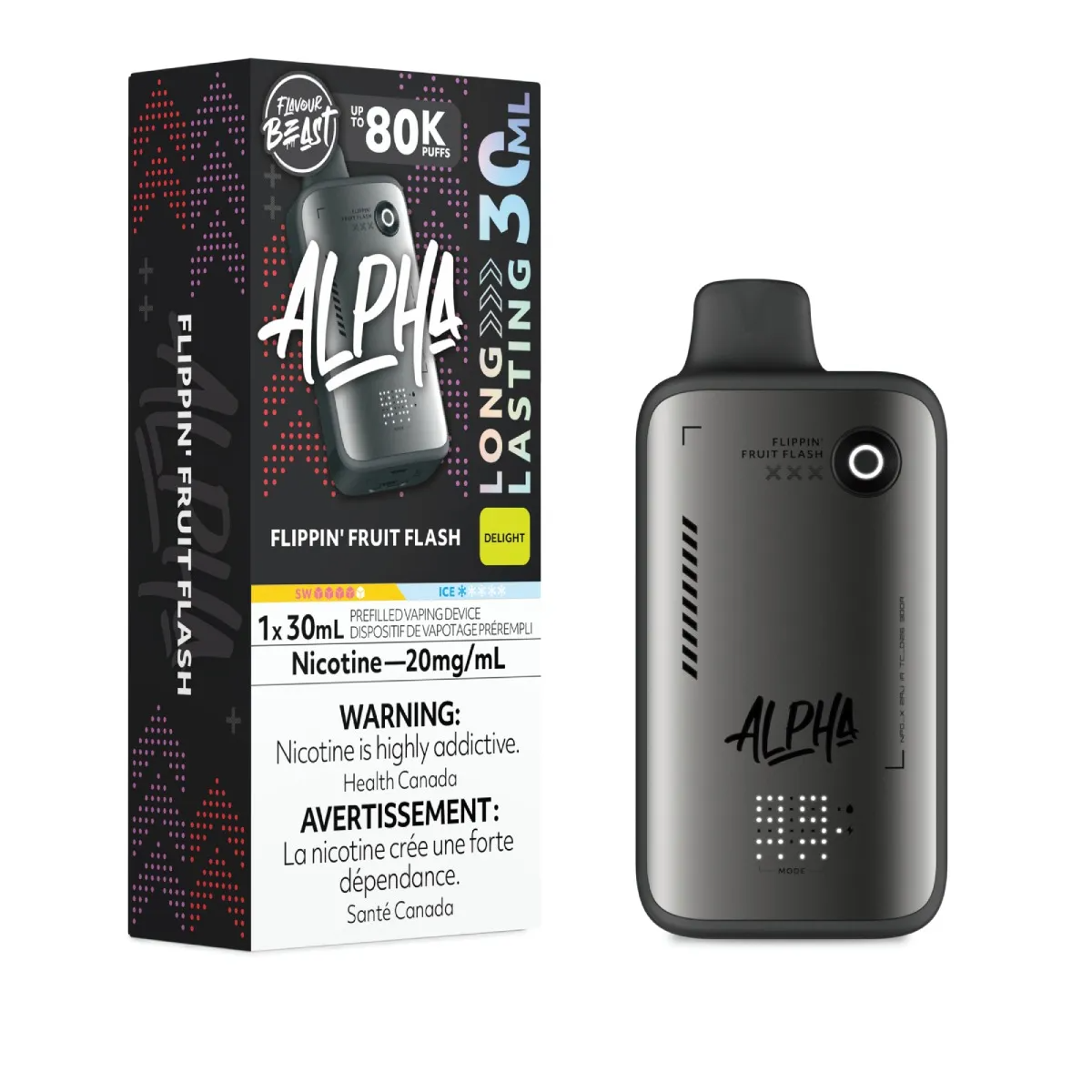 Flavour Beast Alpha Disposable Vape - 80K Puffs - 30mL - Flippin' Fruit Flash