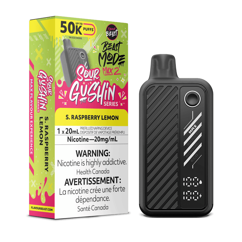 Flavour Beast Beast Mode Max 2 Disposable Vape - 50K Puffs - 20mL - Sour Gushin S. Orange Lime
