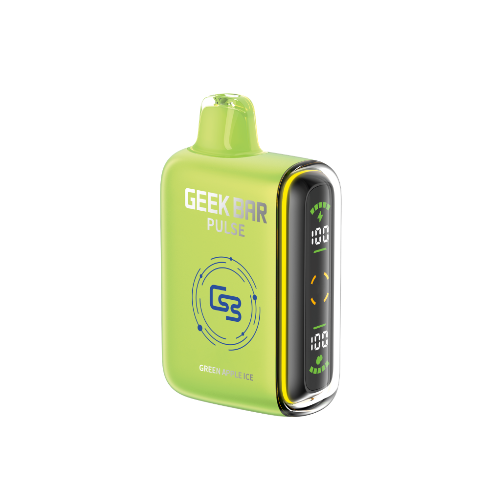 Geek Bar Pulse Disposable Vape - 9K Puffs - 16mL - Green Apple Ice