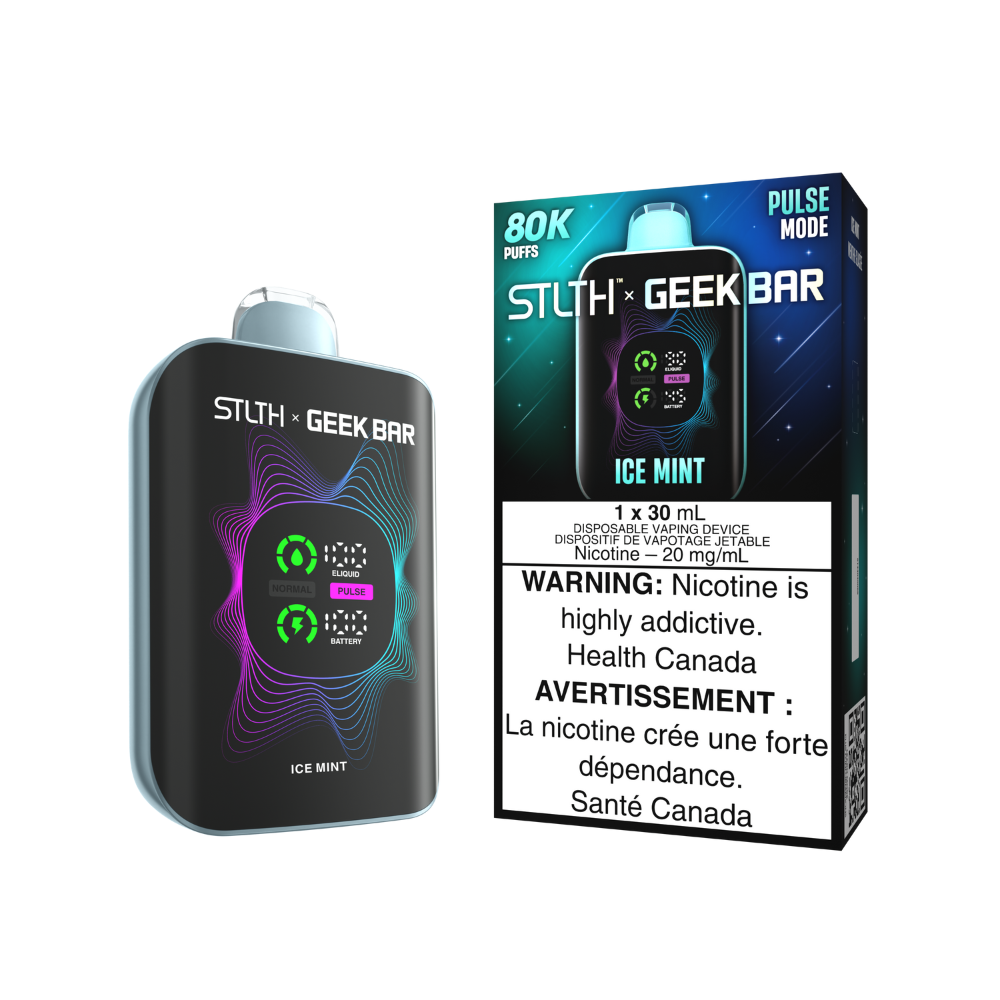 STLTH X Geek Bar Disposable Vape - 80K Puffs - 30mL - Ice Mint