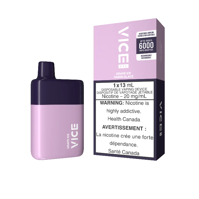 VICE Box Disposable Vape - 6K Puffs - 13mL - Grape Ice