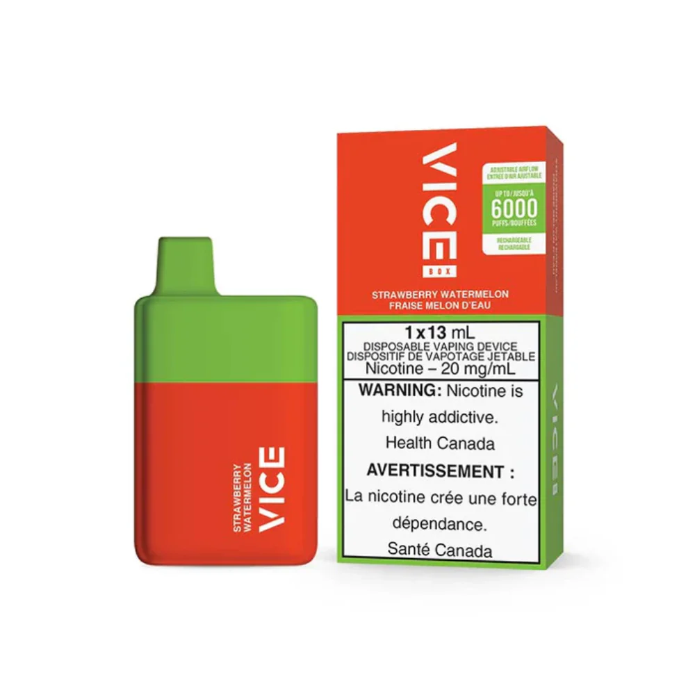 VICE Box Disposable Vape - 6K Puffs - 13mL - Strawberry Watermelon