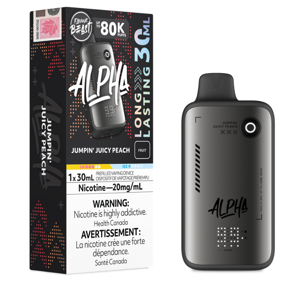 Flavour Beast Alpha Disposable Vape - 80K Puffs - 30mL - Jumpin' Juicy Peach