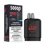 Strawberry Raspberry Cherry Iced - Flavour Beast Level X G2 Ultra Replacement Vape Pod - 50K Puffs - 20mL