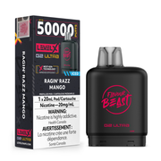 Ragin' Razz Mango - Flavour Beast Level X G2 Ultra Replacement Vape Pod - 50K Puffs - 20mL