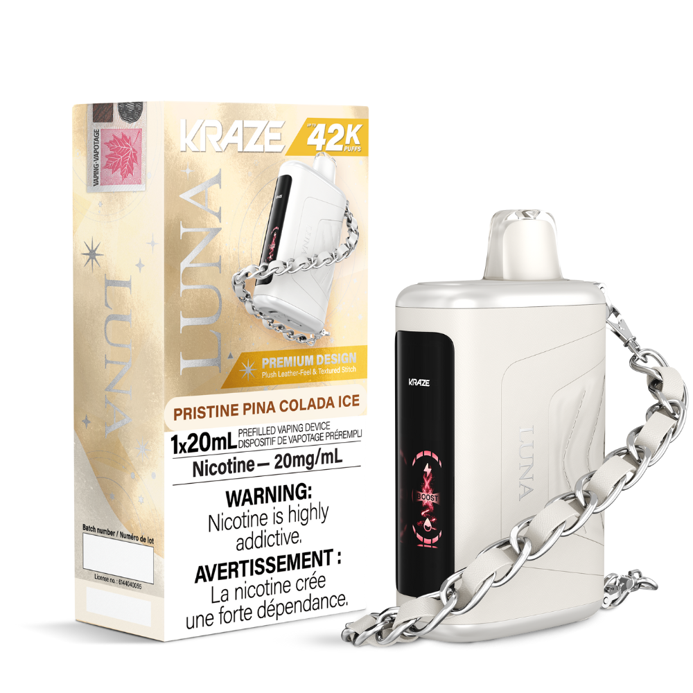 Kraze Luna Disposable Vape - 42K Puffs - 20mL - Pristine Pina Colada Ice