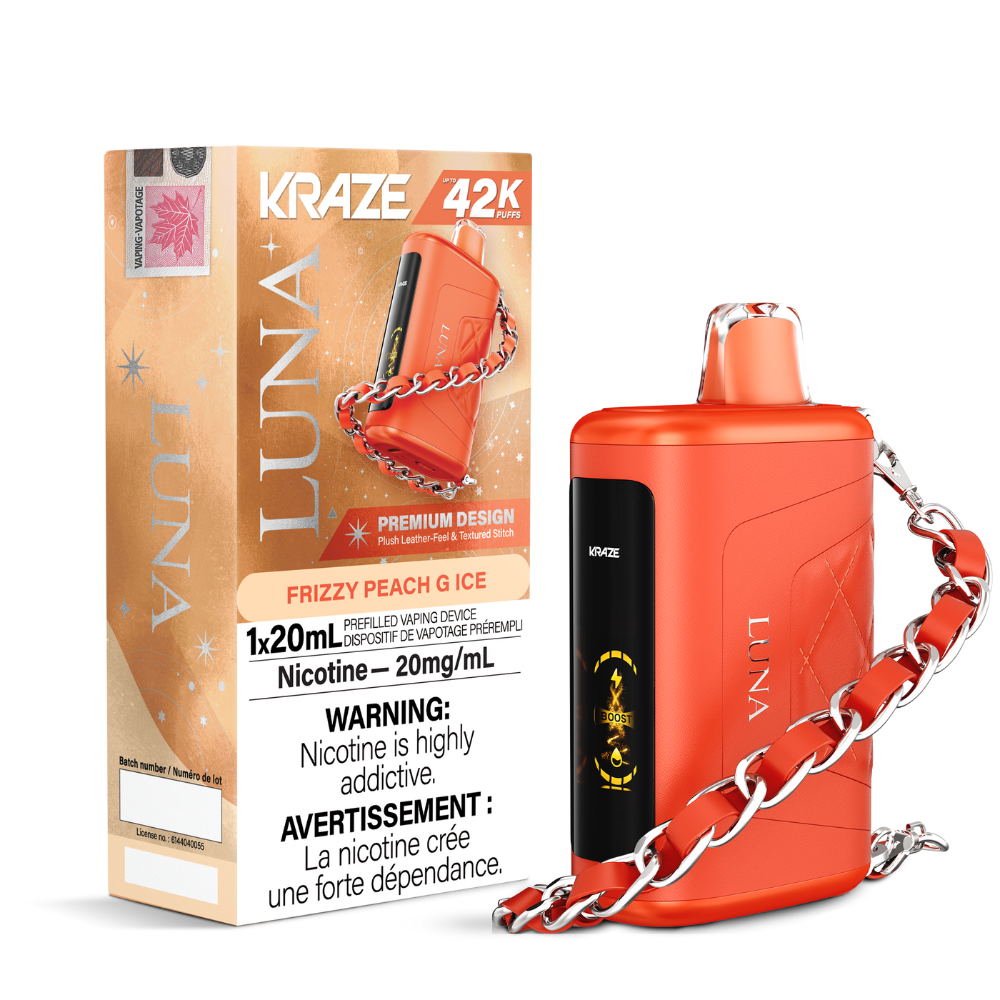 Kraze Luna Disposable Vape - 42K Puffs - 20mL - Frizzy Peach G Ice